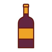 bottle of wine on a white background vector