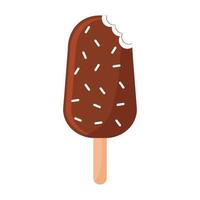ice cream with a chocolate flavor with sprinkles vector