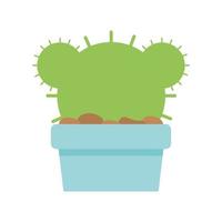 cactus over a blue pot vector