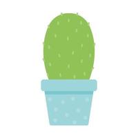 cactus over a pot in a white background vector