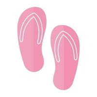 flip flops on a white background vector