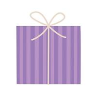 purple gift box icon vector