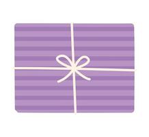 purple gift box design vector