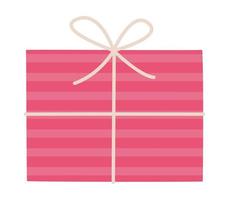 ilustración de caja de regalo rosa vector