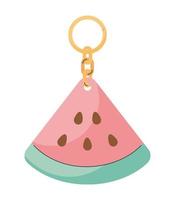 watermelon keychain design vector