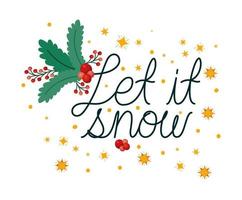 phrase of snow vector