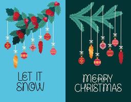 nice christmas cards vector