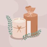 nice candle card vector