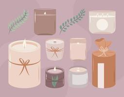 bonitos artículos de velas vector