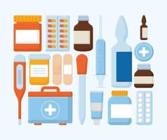 nice medical items vector