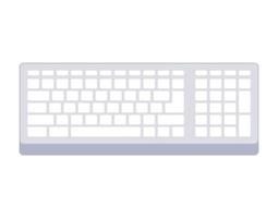 diseño de teclado blanco vector