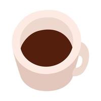 white coffee cup vector