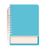 bonito cuaderno anillado vector