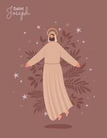 saint josephs card vector