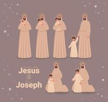 jesus and josephs vector