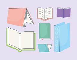 seven nice books vector