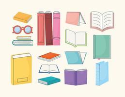 bonitos artículos de libros vector