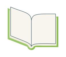 bonito libro verde vector