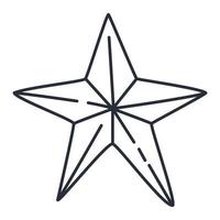 christmas star silhouette vector