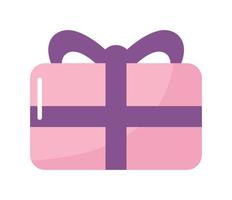 nice pink gift box vector