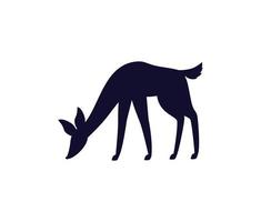 pretty deer silhoutte vector