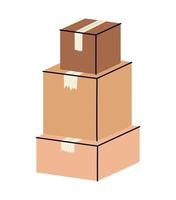 boxes pile design vector