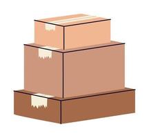 boxes stack design vector