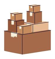 ilustración de pila de cajas vector