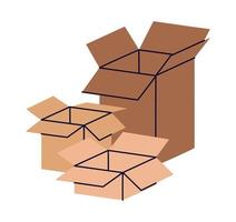 pila de cajas bonitas vector