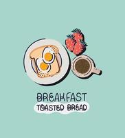 pretty breakfast design vector