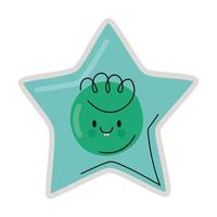star with emoji vector