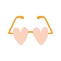 Gafas de sol con forma de corazón sobre un fondo blanco. vector