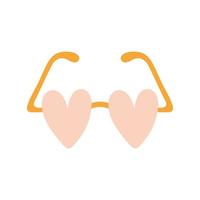 sunglasses with heart shape on a white background vector