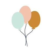 balloons of diferents colors over white background vector