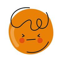 emoji con disgusto vector