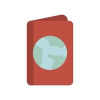 passport with one globe in it vector