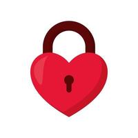 padlock with a shape of heart vector