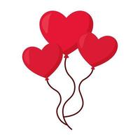 balloons with a shape of heart vector