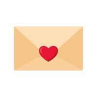 envelope with one heart in it vector