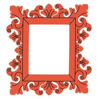 pretty red frame vector