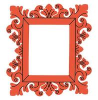 pretty red frame vector