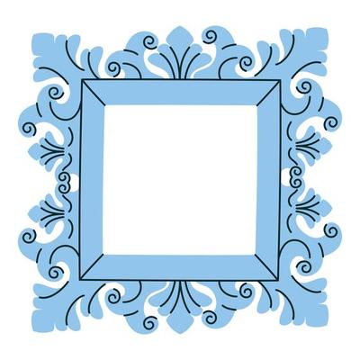 pale blue frame