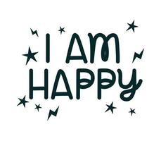 affirmation phrase illustration vector