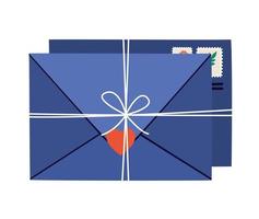 two envelopes icon vector