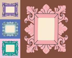 pretty colored frames vector