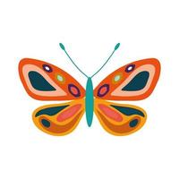 butterfly hand drawn on white background vector