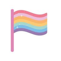 bandera del orgullo lgbtq en un fondo blanco vector