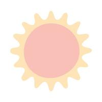 cute sun in a white background vector