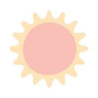 cute sun in a white background vector