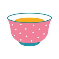 cup of tea with a pink color and dots vector